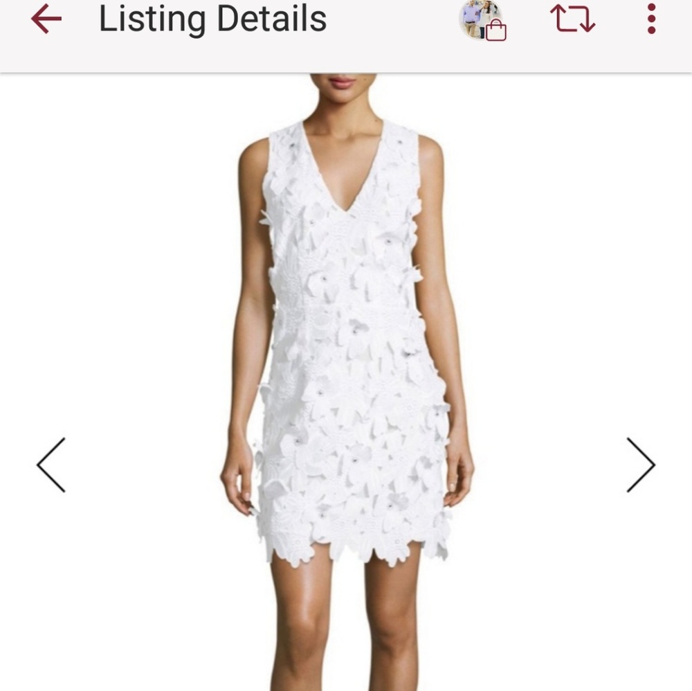 Michael kors floral applique lace dress